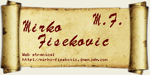 Mirko Fišeković vizit kartica
